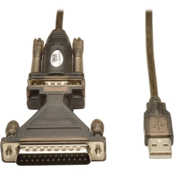 USB to Serial Adapter Cable (USB-A to DB25 M/M), 5-ft.