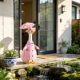 thumbnail image 4 of Sruoe Raincoat Porch Goose Outfits, 23 Inch Porch Goose Clothes, Goose Clothes Dress, Duck Sculpture Clothes for Lawn Statue Cement Statue Yard Patio Party Decoration, 4 of 6