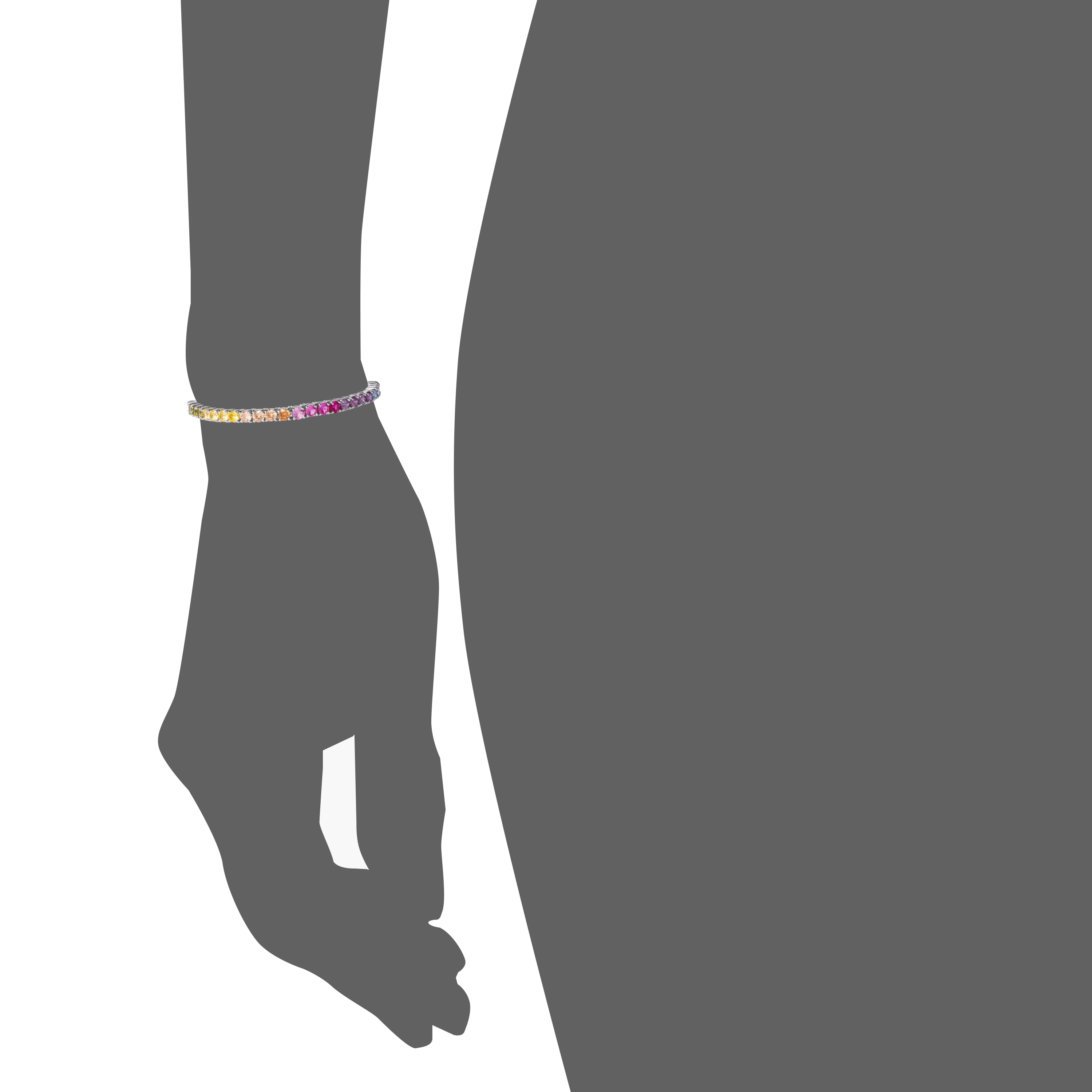 Brilliance Fine Women's Jewelry Sterling Silver Multi Simulated Diamond Bolo Adustable Bracelet