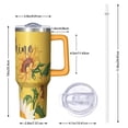 thumbnail image 3 of 40 oz Sunflower Tumbler with Spill Proof Lid, Handle 40oz Sunflower Theme Tumbler, Straw Double Insulated Editor's Pick Gifts Travel Must Haves, 3 of 5