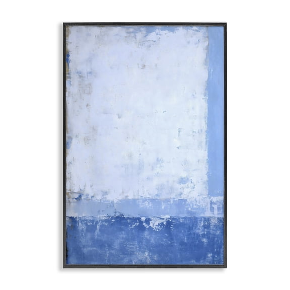 Stupell Industries Contemporary Blue & White Abstract Black Framed Giclee Art, 12 x 18, by Gina Kelly