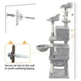 thumbnail image 3 of Yaheetech 67.1" H Large Cat Tree with 2 Big Condos and 1 Basket, Light Gray, 3 of 6