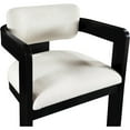 thumbnail image 5 of Meridian Furniture Sacha Cream Linen Textured Fabric Dining Chair (Set of 2), 5 of 9