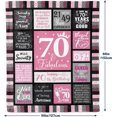 thumbnail image 2 of 70th Birthday Gifts for Women Blanket,70th Birthday Decorations for Women Men, 70th Birthday Gifts, Best Gifts for 70 Year Old Woman, Happy 70th Birthday Ideas Throw Blanket 60"x50", 2 of 6