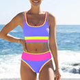 thumbnail image 6 of YYYMEIII Bikini Set 3 Piece Swimsuits For Women Swimsuit With Skirt Women's Tankini Bathing Suits Graphic Swim Tank Top With Boyshorts Ladies Swimwear M Purple, 6 of 8