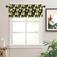 thumbnail image 2 of Farmhouse Watercolor Valances for Windows Lemon Fruit Black Background Rod Pocket Curtain Valance Window Treatment Short Curtains for Kitchen Living Room, 60"x18", 2 of 5