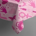 thumbnail image 4 of Pink Breast Cancer Rectangle Tablecloth 60"x120",Waterproof Polyester Rectangle Table Cloth, Wipeable Spillproof Polyester Tablecloth for Dining, Camping, Indoor and Outdoor, 4 of 6