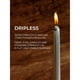 thumbnail image 3 of Juego de 12 velas CANDWAX en forma de cono plateado, 20 cm, sin goteo, 3 of 7