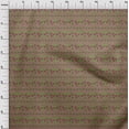 thumbnail image 3 of oneOone Silk Tabby Fabric Stripe|Leaves & Floral Block Printed Craft Fabric BTY 42 Inch Wide, 3 of 4