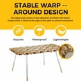 thumbnail image 4 of Brown Desert Camels Table Cloths for 8 Foot Rectangle Tables, Tropical Date Coconut Trees Cords Leaves Patio Waterproof Elastic Fitted Tablecloths, Washable Rectangular Table Cover for Camping, 4 of 8