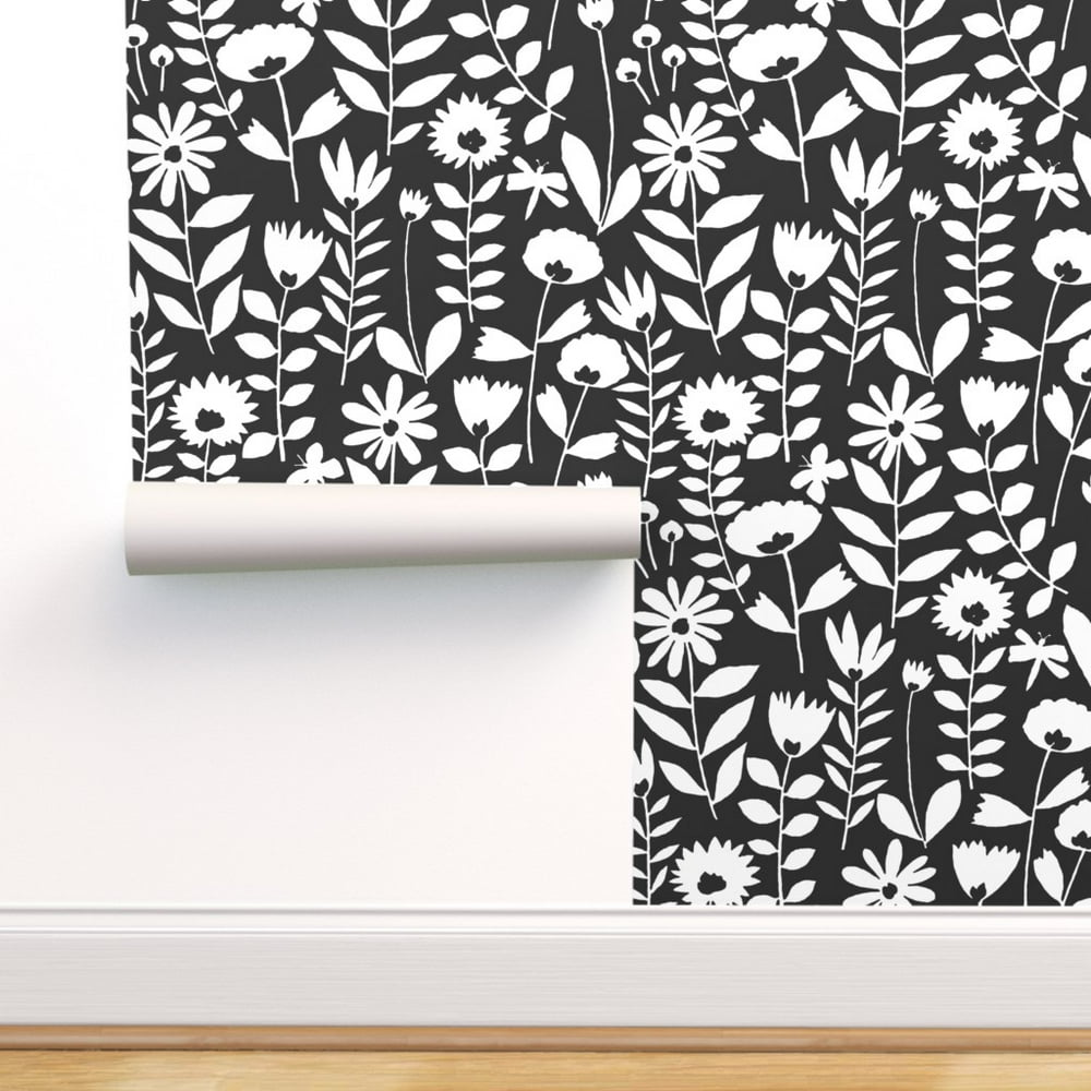 Peel-and-Stick Removable Wallpaper Spring Floral Living Room