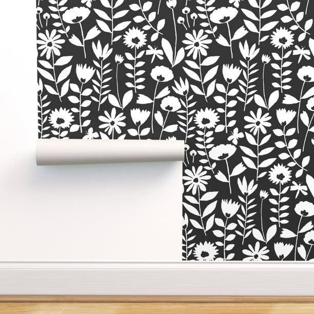 Peel-and-Stick Removable Wallpaper Spring Floral Living Room