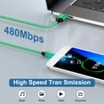 thumbnail image 3 of Micro USB Charger Block Fast Charging, 2 Pack Wall Charger with USB A to Micro Charging Cable 6FT, USB Charger Plug Android Phone Charger High Speed Micro Cable Compatible for Samsung, Android, Green, 3 of 7