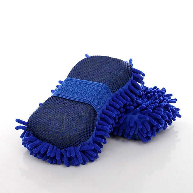 Fiudx Esponja de Microfibra para Lavado de Autos, Guante Antirayaduras, Diseño de Doble Cara, Material Absorbente, Cuatro Colores, Multiusos, Ideal para Autos, Camiones, Barcos, Caravanas, Motociclet