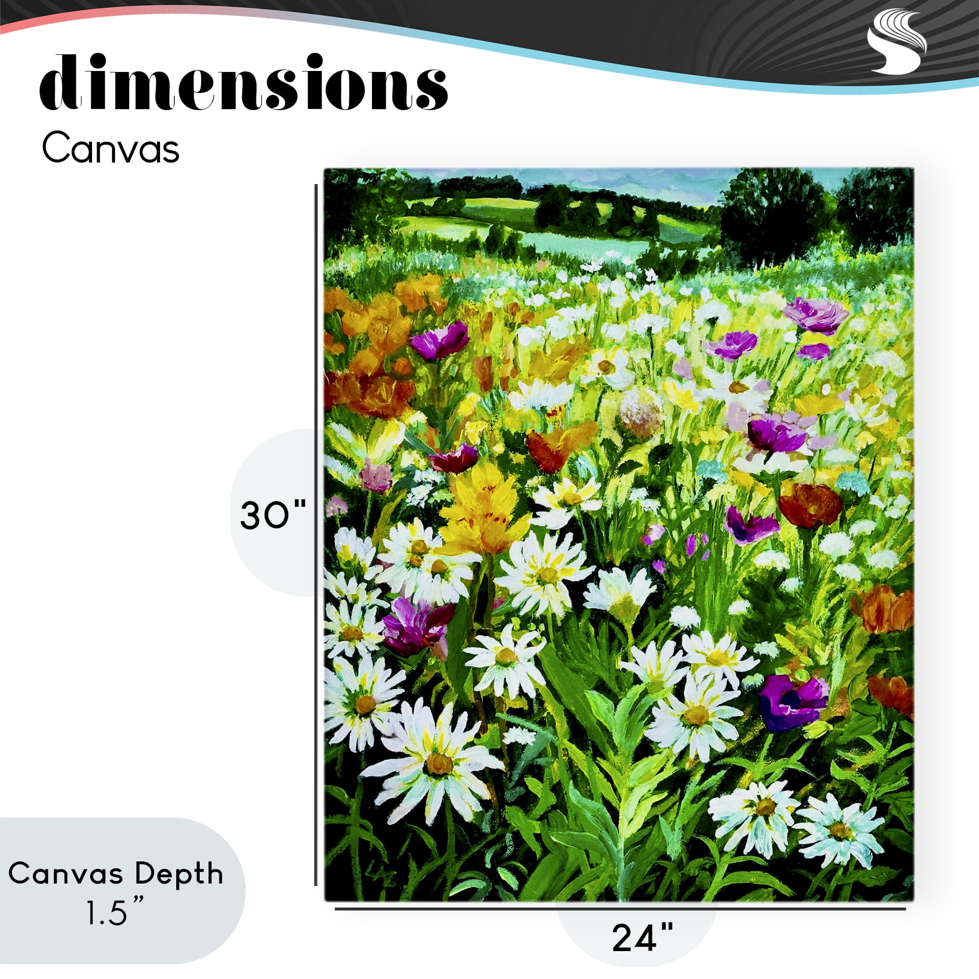 Stupell Industries Hillside Fusion Meadow Canvas Wall Art, design by Lee Ann Zirbes