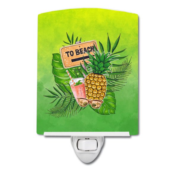 Caroline's Treasures BB7450CNL To the Beach Summer Ceramic Night Light, 6x4x3", multicolor