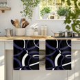 thumbnail image 4 of Blue Geometric Kitchen Towels Set of 3, Contemporary White Abstract Lines Black Absorbent Dish Towels for Kitchen, Microfiber Hand Towel, Quick Drying Tea Towel for Cleaning Decorative Dishcloths, 4 of 7