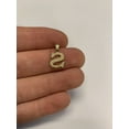 thumbnail image 3 of 10k Real Solid Gold Two Tone S Initial Pendant with Diamond Cut Finish, Available in Different Letters Personalized Letter Jewelry Gifts for Her with 18 Inch Gold Chain, 3 of 5