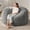 Grey, variant on Hobestluk Bean Bag Chairs 2.5FT Bean Bag Chair with Memory Foam Filled & Stripe Plush Cover Small Bean Bag Chairs for Playroom, Living Room, Bedroom (Pink)