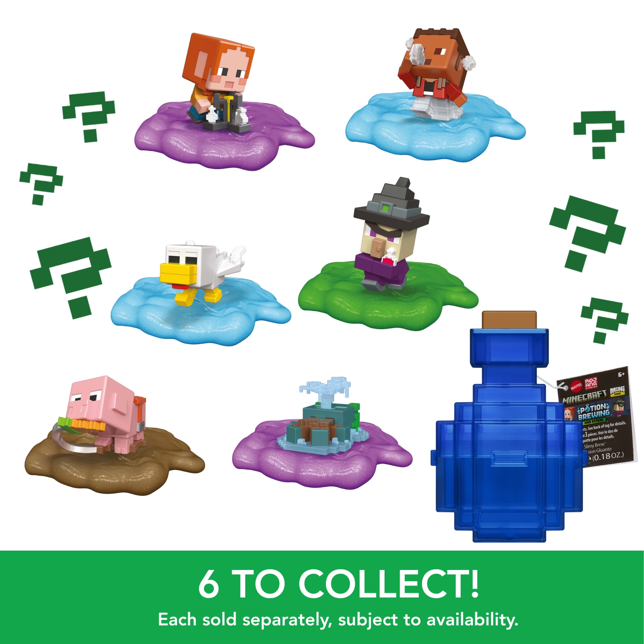 マインクラフト Minecraft Mini Mode Potion Brewing Action Figures with Color