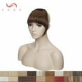 thumbnail image 2 of SEGO Fringe Bangs Synthetic Hair Extensions Clip in Hair Bangs Short Straight Hairpiece Front Neat Bang Two Side, 2 of 6