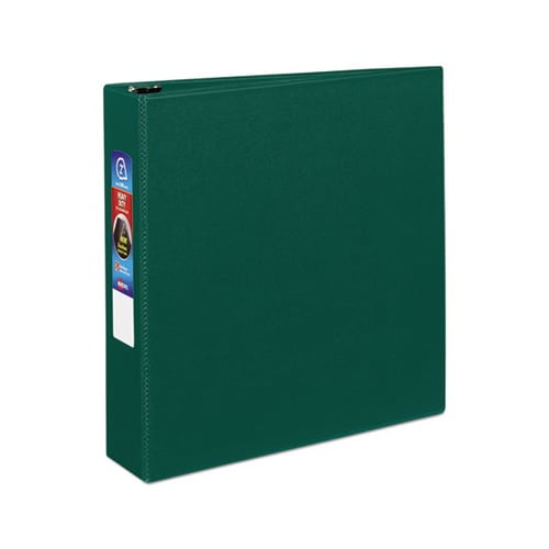 Heavy-Duty Non-View Binder with DuraHinge and One Touch EZD Rings 3 Rings, 2" Capacity, 11 x 8.5, Green
