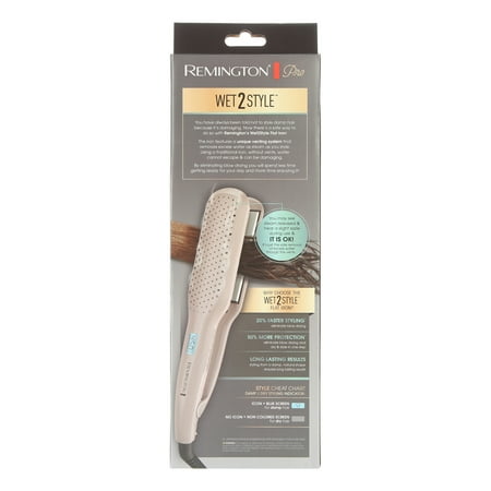 Remington Pro Wet2Style 1.75" Ceramic Flat Iron Hair Straightener, Beige