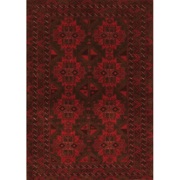 Ahgly Company Indoor Rectangle Persian Orange Traditional Area Rugs, 2' x 3'