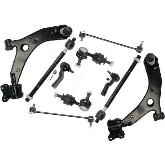 Front Lower Control Arm Ball Joint Tie Rod and Sway Bar Link Kit - 10 Piece - Compatible with 2004 - 2009 Mazda 3 2005 2006 2007 2008