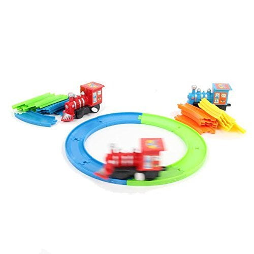 Dazzling Toys Classic Wind up Train on Tracks 5 train and track sets Colors may vary