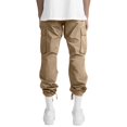 thumbnail image 4 of JoveMarine Mens Cargo Pants, Casual Loose Fit Straight Leg Multi Pocket, Everyday Utility Pants for Men,Khaki 3XL, 4 of 7