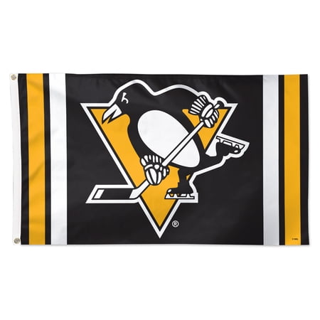 WinCraft Pittsburgh Penguins 3 x 5 Logo Stripe Deluxe Single-Sided Flag