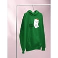 thumbnail image 3 of Awesome Today Cat Crown Hoodie Women -Image by Shutterstock, Female Large, 3 of 4