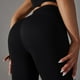 thumbnail image 4 of Nuevos pantalones de yoga de cintura alta sin costuras para mujer - Efecto lifting, tejido que absorbe el sudor - Leggings opacos para gimnasio/yoga, 4 of 4