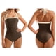 thumbnail image 3 of Traje de Baño de una Pieza con Control de Abdomen para Mujer, Estilo Retro, Estilo Halter. Marrón XL, 3 of 7
