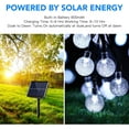 thumbnail image 6 of GooingTop White Solar String Lights Outdoor Waterproof,26FT 50 LED Crystal Bubble Patio Lights Backyard Lights for Outdoor Tree Pathway Patio Wedding Home Decor, 6 of 8