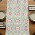 thumbnail image 5 of Table Runners 90 Inches Long Dress Scarves, Pink Green Flowers Farmhouse Coffee/Dining/Kitchen Table Runner for Living Room, Country Botanical Abstract Floral Patterned 13x90 Inch, 5 of 9