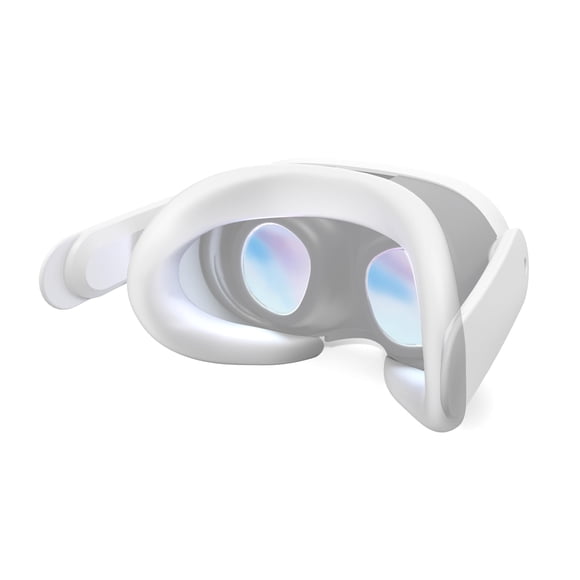 APEXINNO VR Silicone Face Pad Cover for Meta Quest 3 Original Headset Accessories VR Face Cushion Pad Mask for Oculus Quest 3 Headset Face Pad (White)
