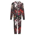 thumbnail image 4 of Hazbin Hotel Men's Hooded Jumpsuit - Zip Up One Piece Pajamas Soft Cozy Winter Warm Plush Loungewear, 4 of 8
