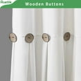 thumbnail image 3 of Awellife Farmhouse White Shower Curtain Button Linen Textured Woven Fabric,Country Style 72" W x 84" L, 3 of 11