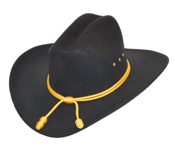 Faux Felt Union Officer Black Cattleman 