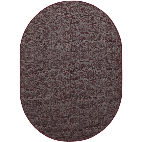 Indoor Outdoor custom size area rugs made in USA comes in Ten colors and Nine shapes rectangular,round,square,runners,oval,hexagon,octagon,half round - Burgundy, 6' x 8' Oval Area Rugs
