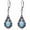 E-Larimar, variant on Antique Inspired Vintage Victorian Natural Crystal Dangle Drop Earrings for Women - Natural Oval Crystal Healing Stone Leverback Earrings - Jewelry Gift for Her