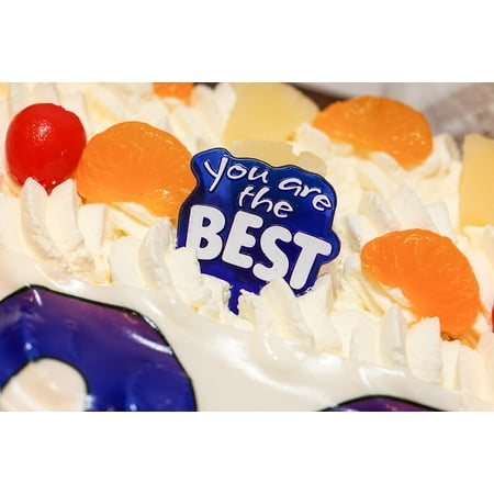 LAMINATED POSTER Cream You Are The Best Saying Cake Birthday Poster Print 24 x