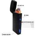 thumbnail image 2 of USB Plasma Lighter Flameless Electric Double ARC Dual Pulse Torch Rechargeable Lithium Power Battery (Infinity - Smooth Black), 2 of 6