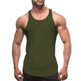 thumbnail image 2 of KPOPLK Mens Sports Fitness Basketball Men's Vest Fashion Leisure Home Sports Reduce Sleeveless Vest Top Sleeveless T Shirt(2XL,AG), 2 of 5