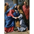 thumbnail image 2 of Philippe de Champaigne 19x24 Black Ornate Framed Double Matted Museum Art Print Titled: The Visitation (1643-48), 2 of 5