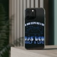 thumbnail image 3 of DistinctInk Clear Hybrid Case for Apple iPhone 13 Pro (6.1" Screen) - Sleep Half A Day Won Half A Life - Lightweight Grip, 3 of 9