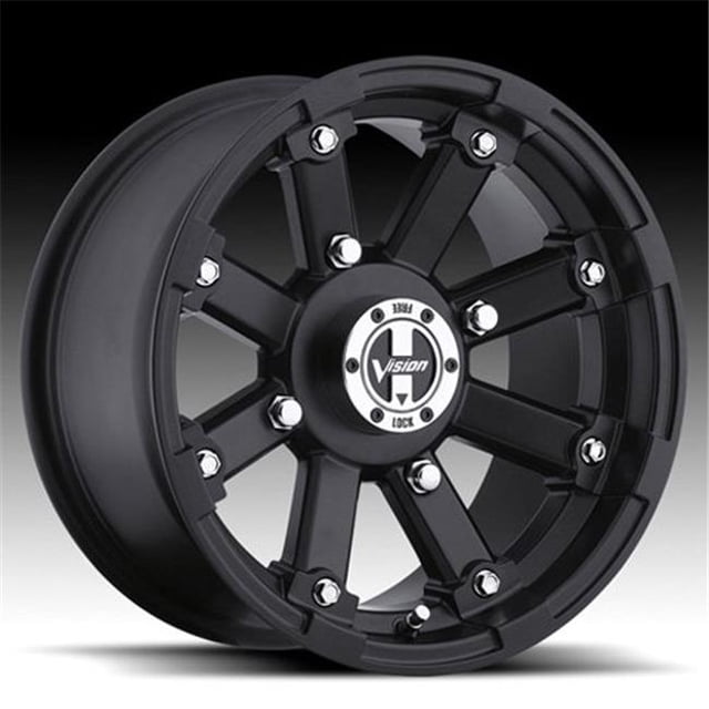 Vision Roues 393-127115MB4 12 x 7 Po 393 Lockout Roue en Aluminium&44; Noir Mat - 4 x 115 mm