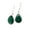 emerald, variant on Solid 925 Sterling Silver Dangle Drop Earrings For Women, Natural Amethyst Pear Gemstone Unique Handcrafted February Birthstone Earrings